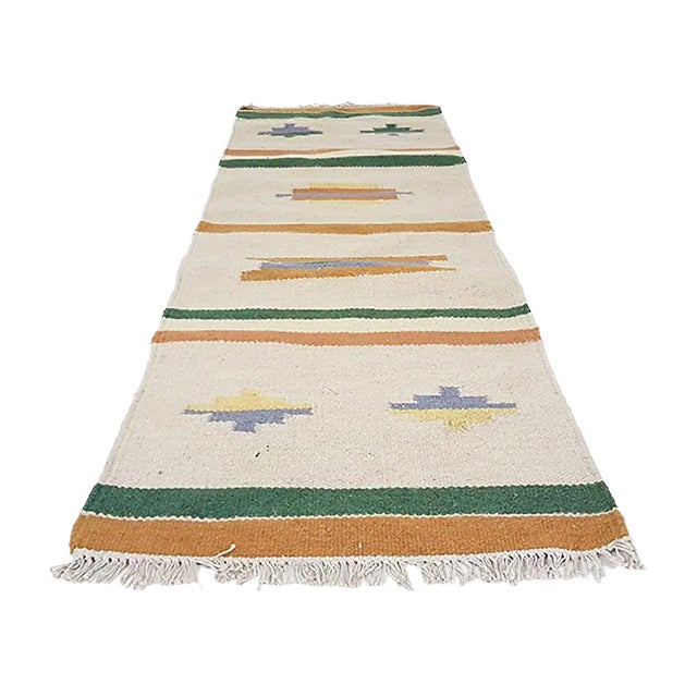 Vintage Indian Woolen Rug For Sale