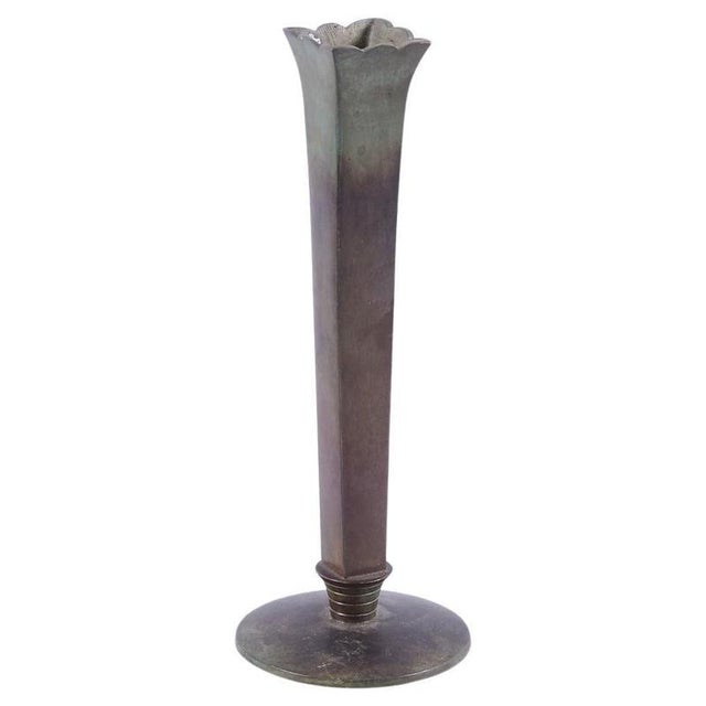 Swedish Art Deco Bronze Vase attributed to GAB, 1930s For Sale - Image 6 of 6