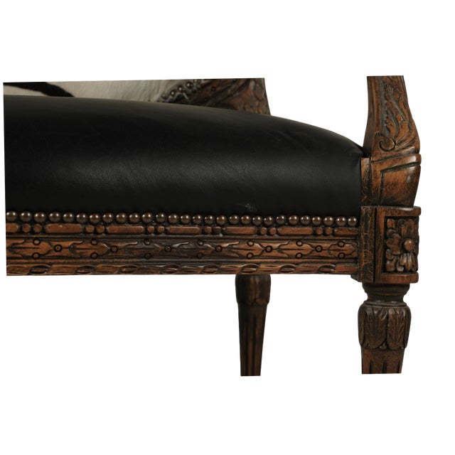 Louis XVI Style Zebra Print Leather Chair For Sale - Image 9 of 10