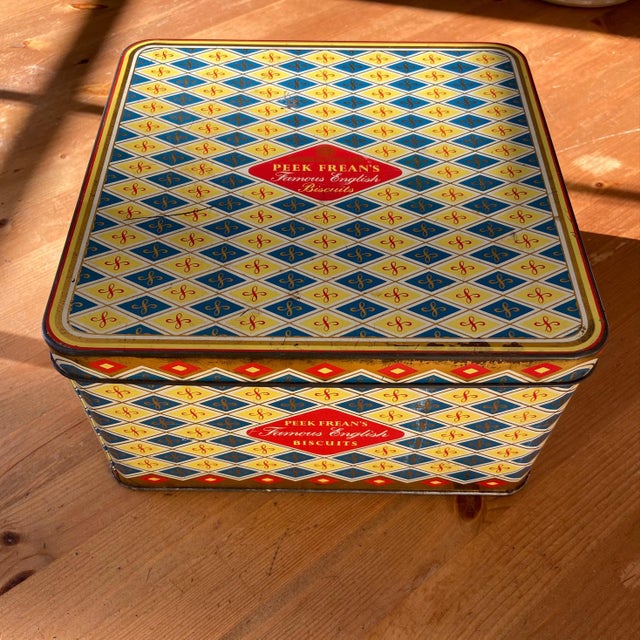 1950s Vintage Biscuit Tin For Sale - Image 11 of 11