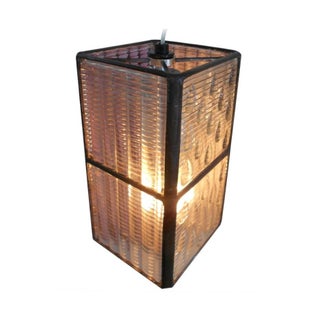 Luxfer Tile Pendant Light For Sale