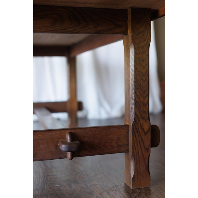 1950s Mid Century Dining Table With Linear Veneer Pattern For Sale - Image 6 of 15