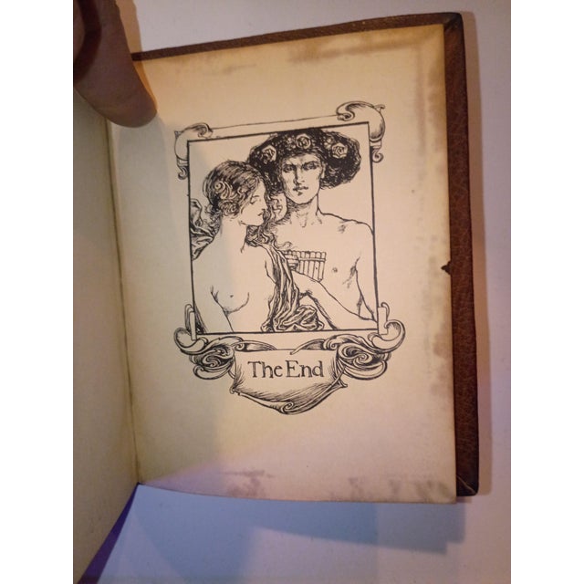 Signed Shakespeare's Sonnets One of a Kind Full Leather Artisan Hand-Bound, 1899, Art Nouveau Illustrations by Henry Ospovat For Sale - Image 13 of 14