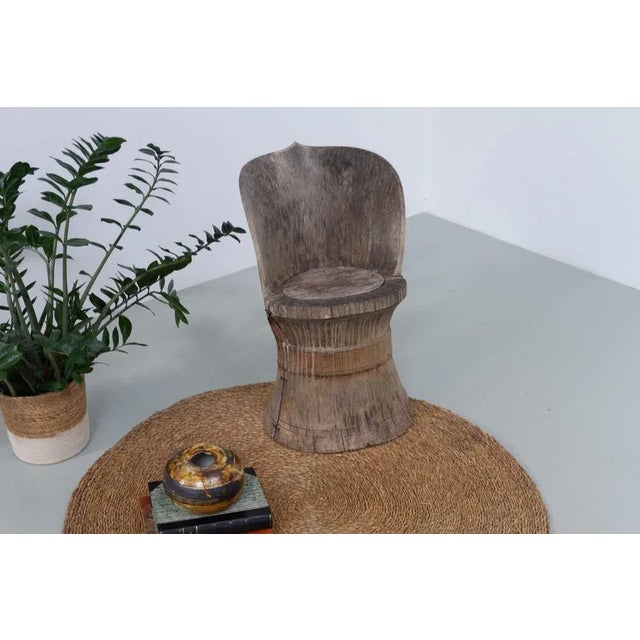 Antique Norwegian Kubbestol Stump Chair with Carvings, 1800s For Sale - Image 16 of 18