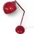 This vintage desk lamp delivers stylish red task lighting with a sculptural dome shade and chrome joints, perfect for...