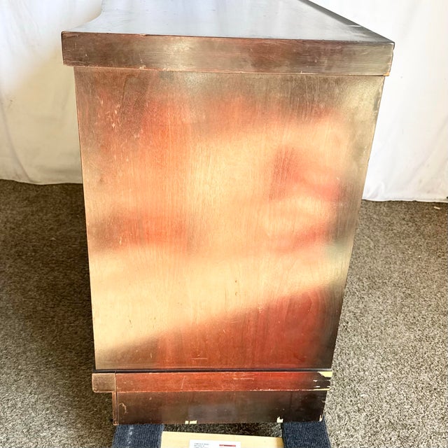 Mid 20th Century Antique Art Deco Wooden Dresser - 9 Drawers For Sale - Image 5 of 12