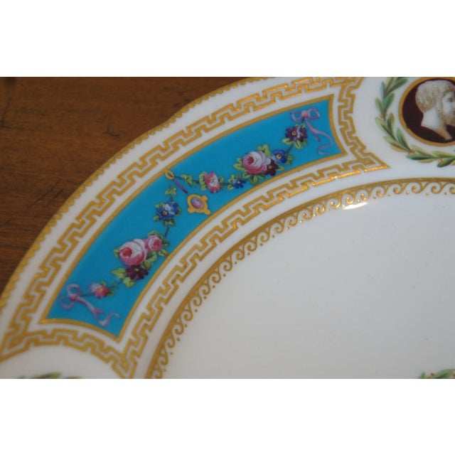 Turquoise Late 19th Century Antique 1862 Minton International Exhibition Jeweled Turquoise Plates- Set of 2 For Sale - Image 8 of 13