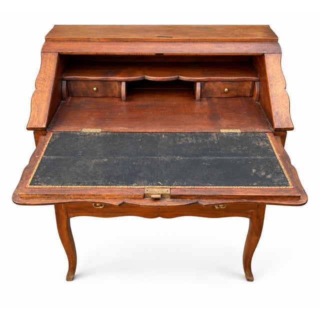 19th Century Louis XV Style Walnut Secretary For Sale - Image 4 of 7