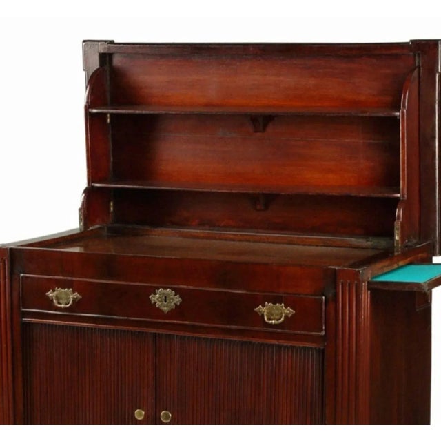 18th Century Dutch Metamorphic Neoclassical Mahogany Lift-Top Buffet Server Sideboard For Sale - Image 4 of 6