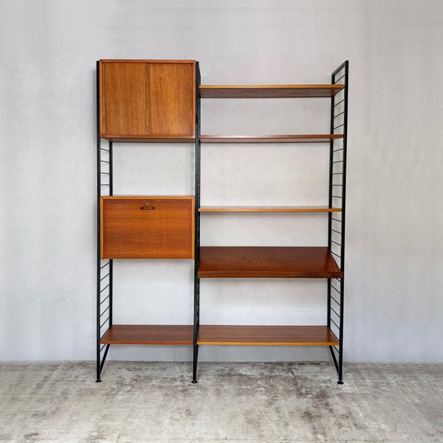Staples Ladderax Two-Bay Teak Shelving System by Robert Heal for Staples Cricklewood, 1960s For Sale - Image 13 of 13
