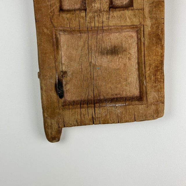 Early 20th Century Antique Architectural Salvage Small Wood Carved Door For Sale - Image 5 of 10