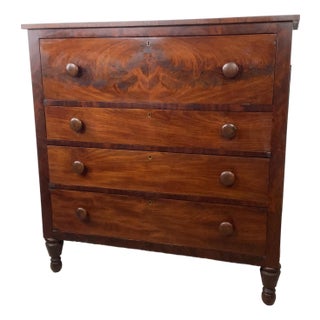 19th Century American Country Empire Four-Drawer Chest For Sale