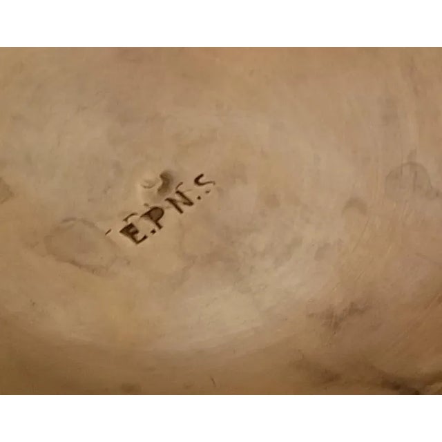 Metal Vintage e.p.n.s. England Floral Etched Silver Coffee Pot For Sale - Image 7 of 10