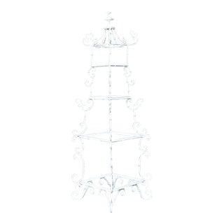 Vintage Wrought Iron Pagoda Etagere For Sale