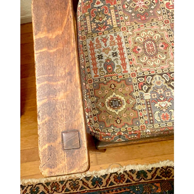 1910s Antique Stickley Era Mission Oak Arm Chair For Sale In San Francisco - Image 6 of 8