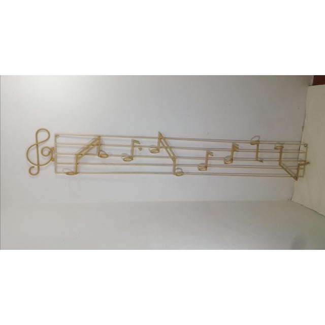 Wall Coat Rack with Musical Notes and Sheet Music, Italy, 1950s For Sale - Image 11 of 11