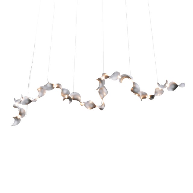 Dune 20 Curve Chandelier with Silver Anodized Shades by Daniel Becker For Sale - Image 15 of 15