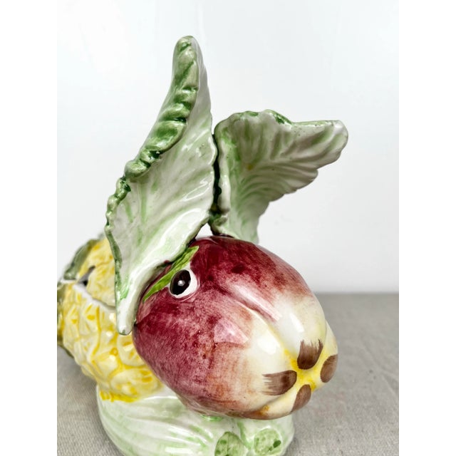 Late 20th Century Vintage Vietri Vegetable Rabbit Tureen For Sale - Image 5 of 11