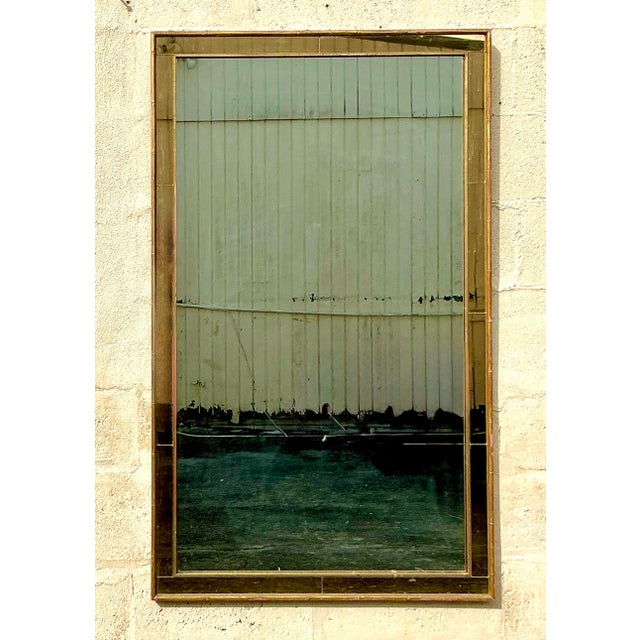 Silver Vintage Regency LaBarge Two Tone Mirror For Sale - Image 8 of 10