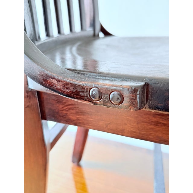 Early 20th Century Mission Style Bankers Chair by Japser Chair Co. For Sale In New York - Image 6 of 10