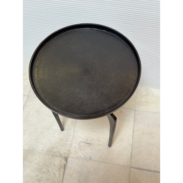 Modern Etta Avenue Leslie End Table, Matte Black For Sale - Image 3 of 12