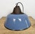 Industrial Blue Enamel and Cast Iron Pendant Lamp, 1960s For Sale - Image 14 of 18