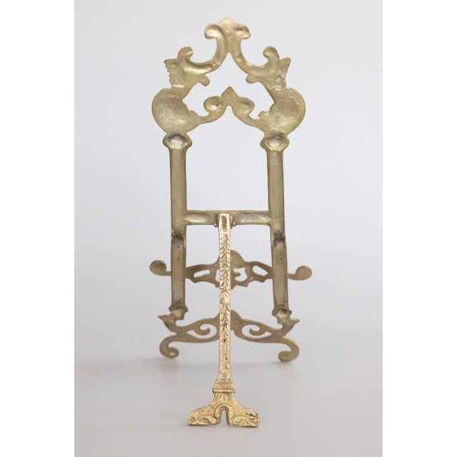 Early 20th Century Antique Art Nouveau Brass Table Easel For Sale - Image 5 of 9
