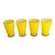 Yellow Cased Glasses - Set of 4 For Sale