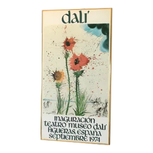 Vintage Salvador Dali, Spanish Framed Lithograph Poster 1974