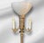 Brass 1940s Torchiere Floor Lamp With Two Marble Pieces For Sale - Image 8 of 8