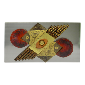 C.1970's Paul Vanders Attr. Brutalist Metal Wall Art Sculpture