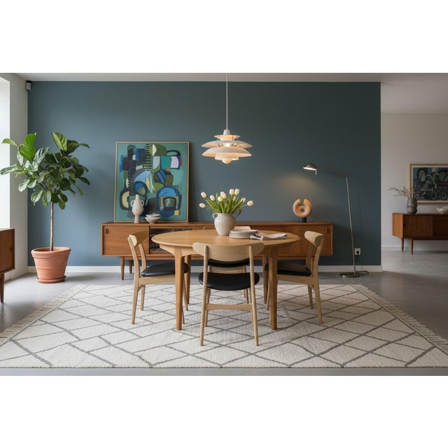 Round Oak Model 62 Dining Table by Henning Kjærnulf for Sorø Stolefabrik, Denmark, 1960s For Sale - Image 10 of 18