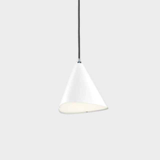 Mid-Century Modern Daniel Becker 'Emily Iii' Pendant Lamp in Matte White for Moss Objects For Sale - Image 3 of 10