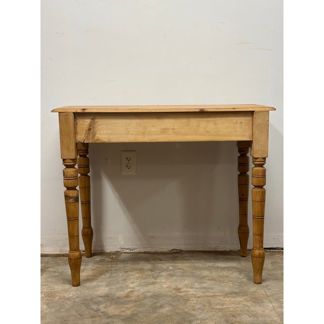 Wood 19th Century English Pine Writing Desk For Sale - Image 7 of 8