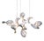 Dune 10 Cluster Chandelier with Silver Anodized Shades by Daniel Becker for Moss Objects For Sale