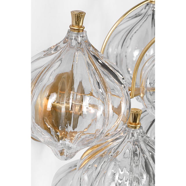 Julie Neill for Visual Comfort Signature Caselli 15" Sconce in Gild with Clear Glass For Sale - Image 9 of 12