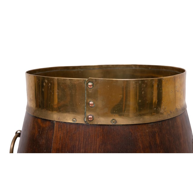 Antique Dutch Coopered Hallway Barrel in Oak, 1900 For Sale - Image 6 of 8