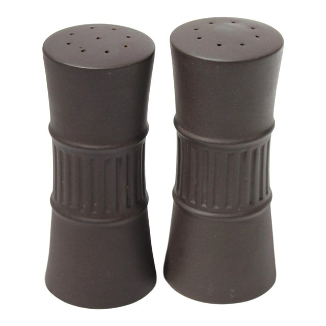 Early Jens Quistgaard for Dansk Flamestone Salt and Pepper Shakers For Sale