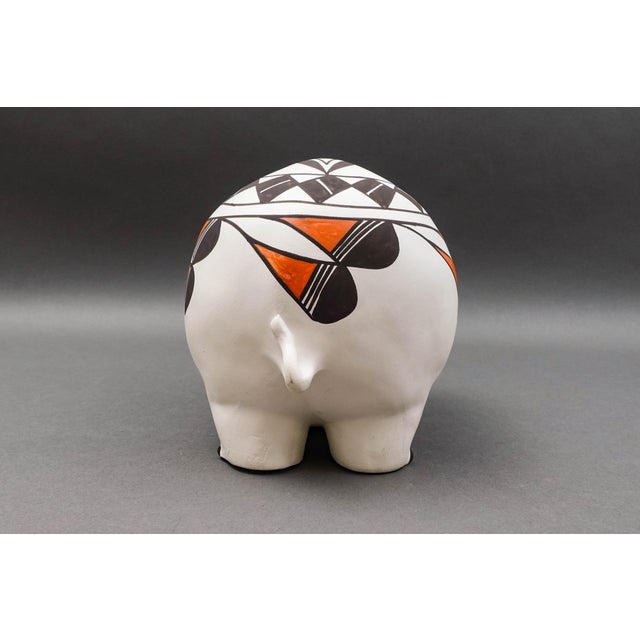 Mid 20th Century Mid 20th Century Acoma Pueblo Native American Rlc Signed Vintage Elephant Pottery Figurine Effigy For Sale - Image 5 of 8