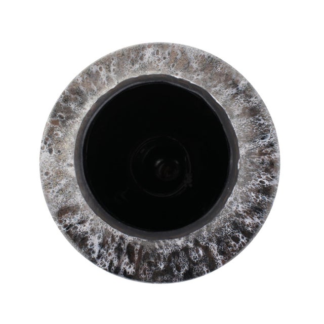 Kenneth Ludwig Chicago Zynsky Art Glass in Deep Mocha Brown- Tall For Sale - Image 4 of 9