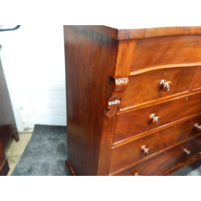 Antique 19th Century Scottish Victorian Mahogany Serpentine Chest of Drawers For Sale - Image 15 of 18