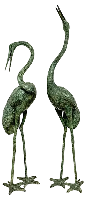 Bronze Heron Sculptures, Italy, 20th Century, Set of 2