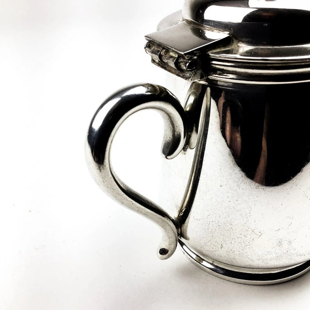 Silver Vintage Japan Nickel Silver Pitcher For Sale - Image 8 of 12