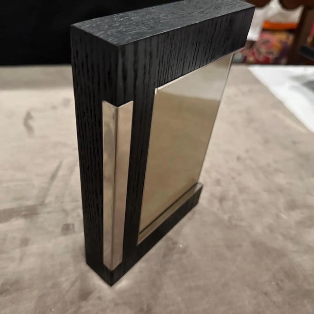 Modern 1980s Modern Sterling Silver and Ebonized Wood Picture Frame by Silvan For Sale - Image 3 of 11