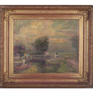 Eugène-Louis Gillot, Scene of Rural Life, Oil on Canvas, Framed For Sale