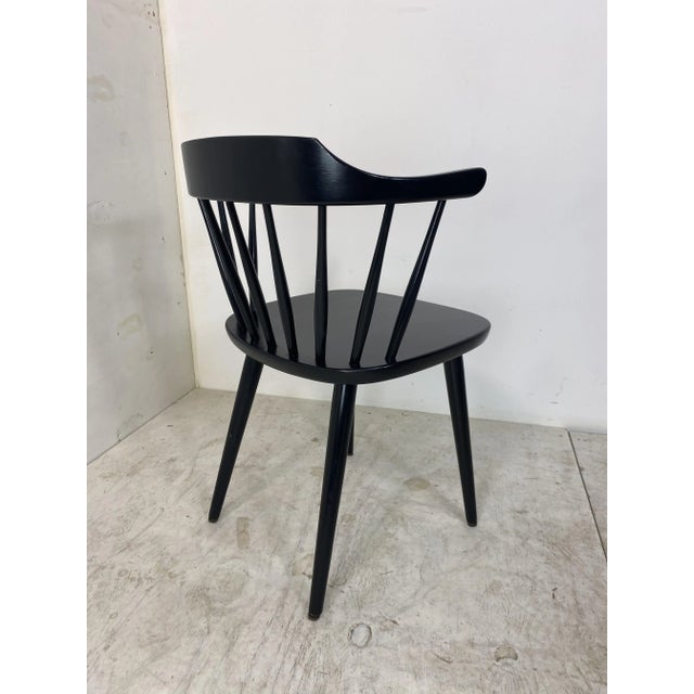 Black Scandinavian Smaland Spindle Back Chair by Yngve Ekström for Stolab, 1960s For Sale - Image 8 of 10