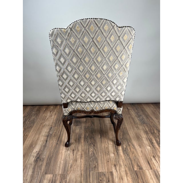 Antique French Régence Style Carved Mahogany Armchair, Circa Early 19th Century For Sale - Image 9 of 9