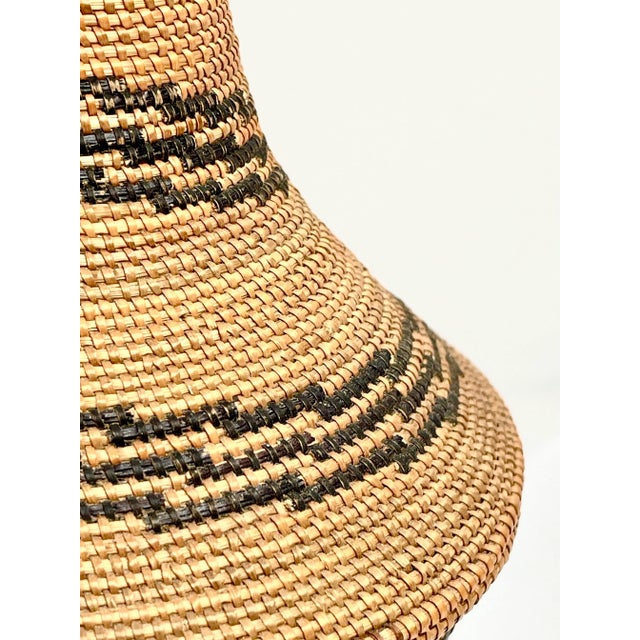 Brown African Woven Tutsi Baskets- a Set of 3 For Sale - Image 8 of 8