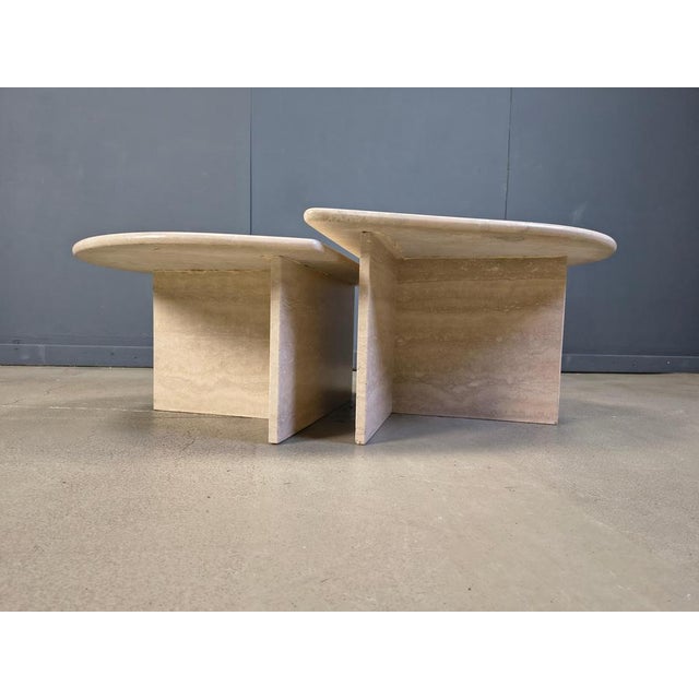 Stone Vintage Travertine Coffee Tables, 1970s, Set of 2 For Sale - Image 7 of 11