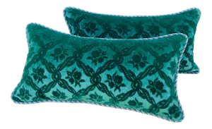 Stroheim and Romann Cut Mohair Lumbar Pillows/A Pair